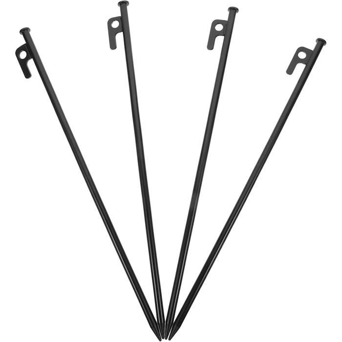 Lot De 4 Piquets Alu + 4 Cordes Réfléchissantes 4 M – Avec Tendeurs Et Sac De Rangement