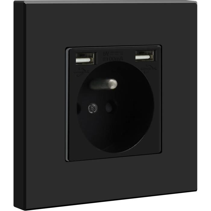 BSEED Prise Murale Avec USB Et Type C 16A - Multiprise Encastrée Charge Rapide, Blanc