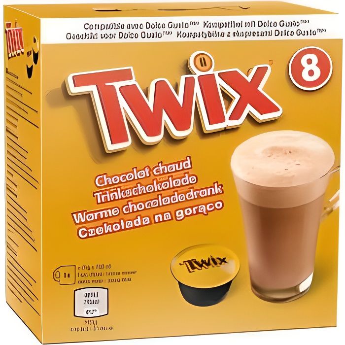 8 Capsules Chocolat Chaud Twix Dolce Gusto