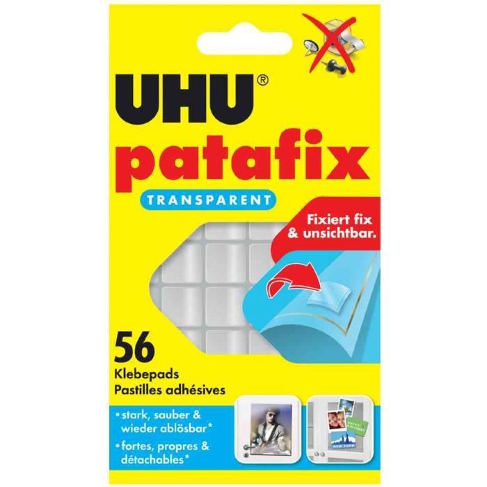 Pastilles adhésives Patafix détachable Transpare