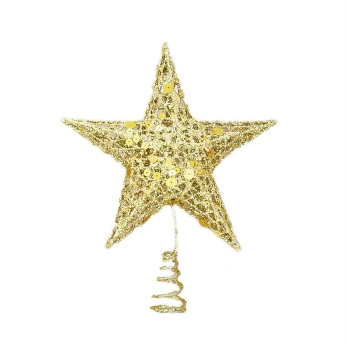 Décoration de Noël Tree Topper 13 cm PAILLETTES Star-Choisir Couleur