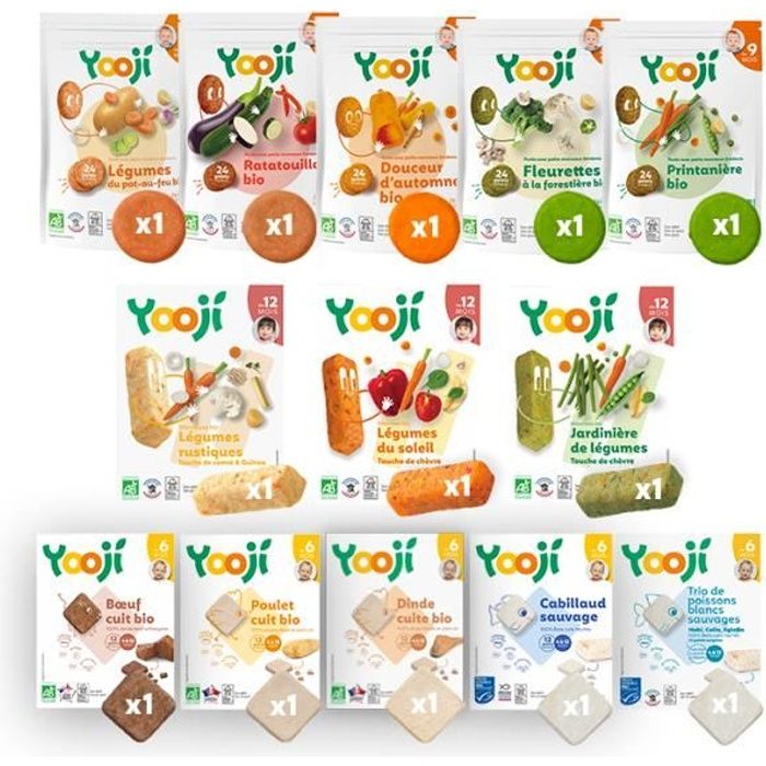 Panier 12 Mois Yooji Puree Ecrase De Legume Bio Batonnets Legume Fromage Bio Viande Bio Fr Et Poisson Msc 1 Mois De Repas Achat Vente Legumes Cuisines Panier 12 Mois Yooji Puree Ecrase De Legume Bio Batonnets Legume Fromage Bio Viande Bio Fr Et Poisson Msc 1 Mois De Repas Achat Vente Legumes Cuisines