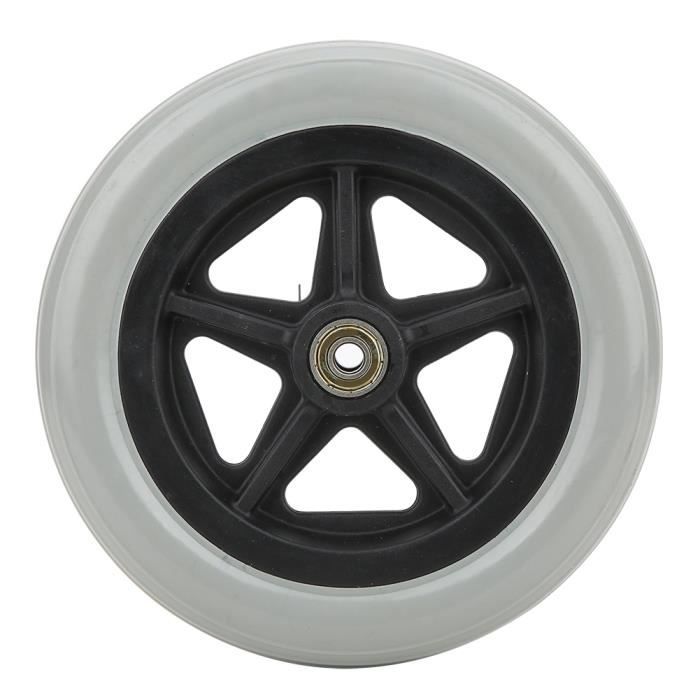 Roues En Caoutchouc Dur Pour Fauteuil Roulant (Type LEGO/Modélisme) - Noires Avec Motif Moulé