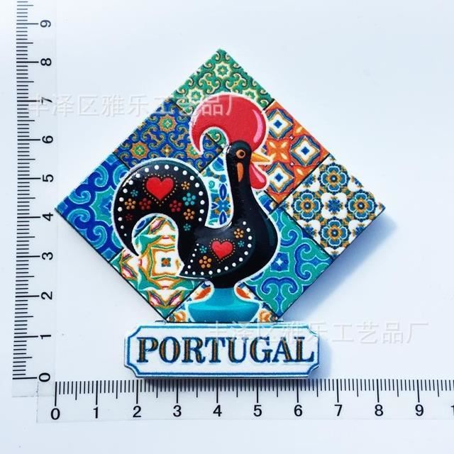 Aimant Frigo Carte Du Portugal - Déco Murale Acrylique - 8.9 X 6.3 Cm