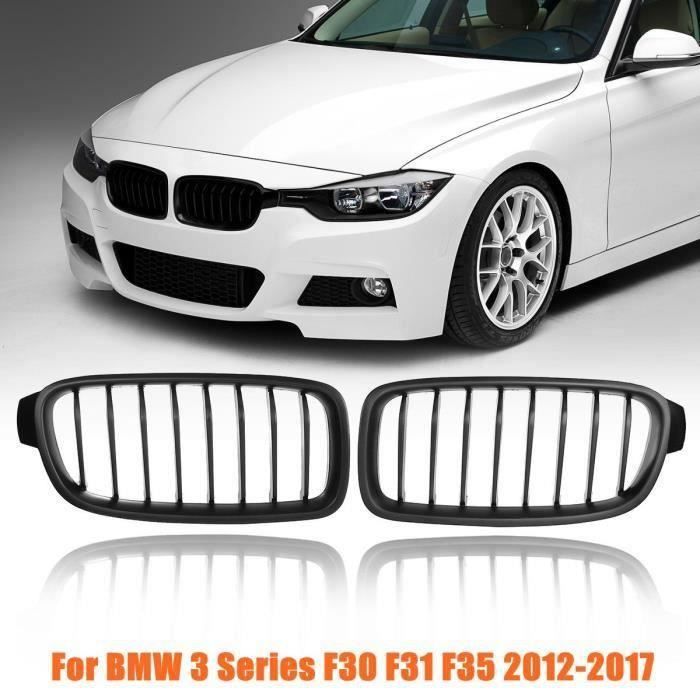 Pièce Carrosserie F30 F31 F35 Grille De Calandre Noir Brillant Double Lamelle Pour BMW Série 3 F30/F31/F35 2012-2017 - Style Sport Grille BMW Série 3 F30
