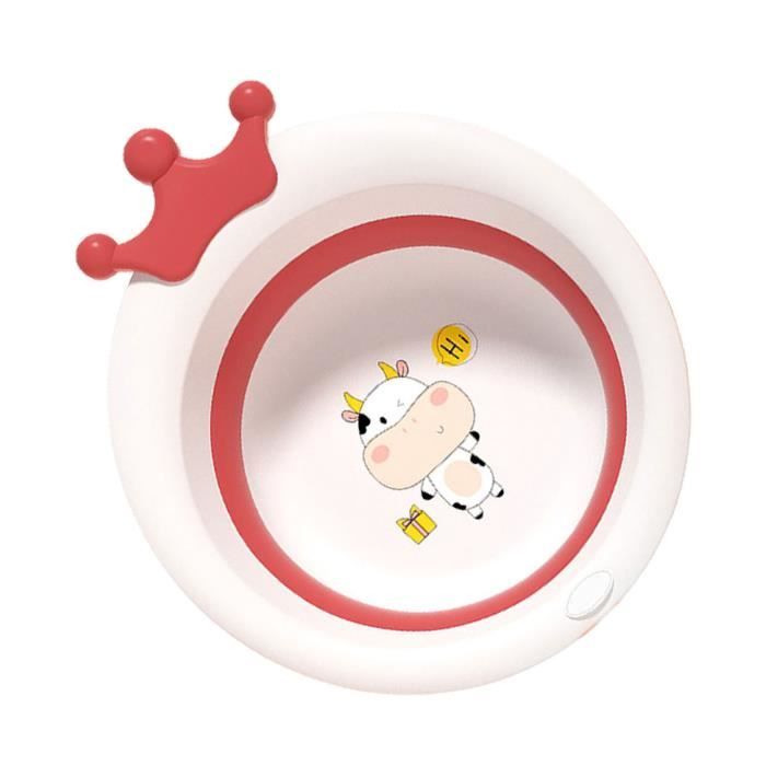 Baignoire Bébé D'évier Avec Ventouses – Portable, Pour Lavabo Ou Comptoir – Support Fesses Intégré – 30 X 52 Cm