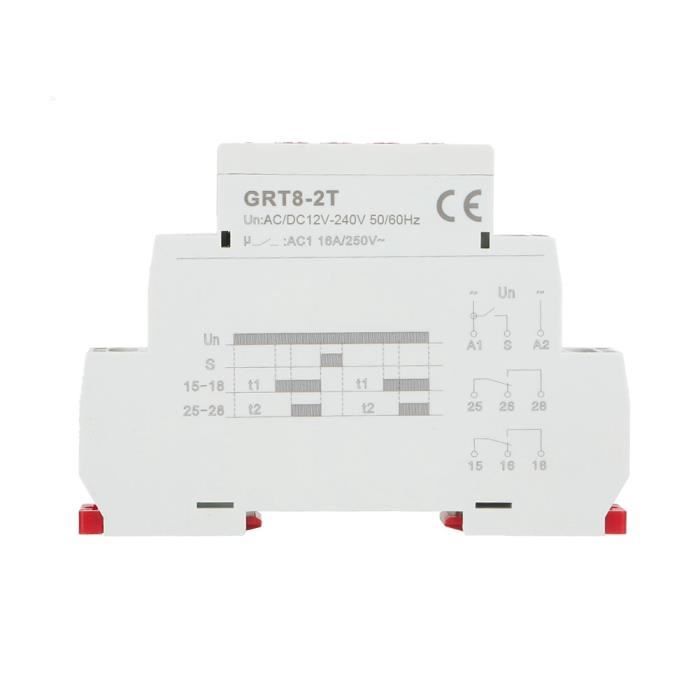 BigBen Relais Temporisé GRT8-B1 Mini Relais De Temporisation De Mise Hors Tension Type De Rail