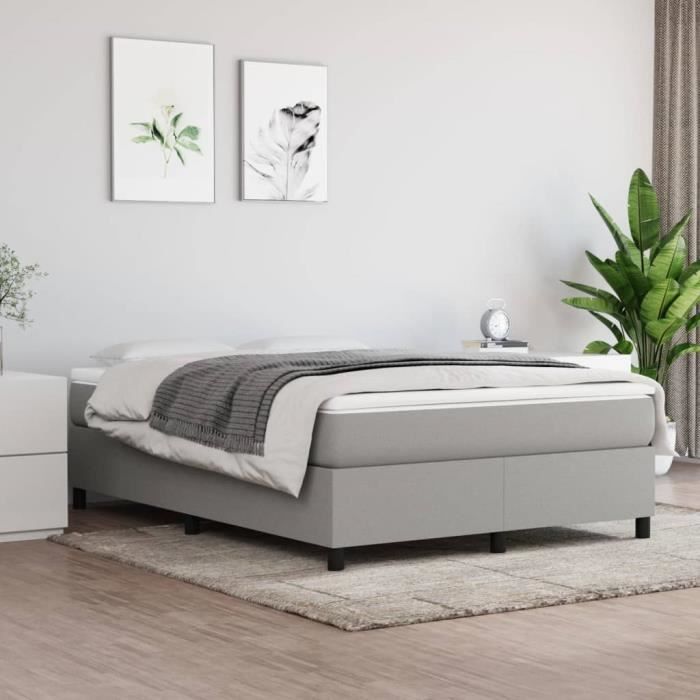 Sommier Tapissier 2 Places 140x190 Cm – Blanc, MEDICAL FORM, Avec Lattes, France