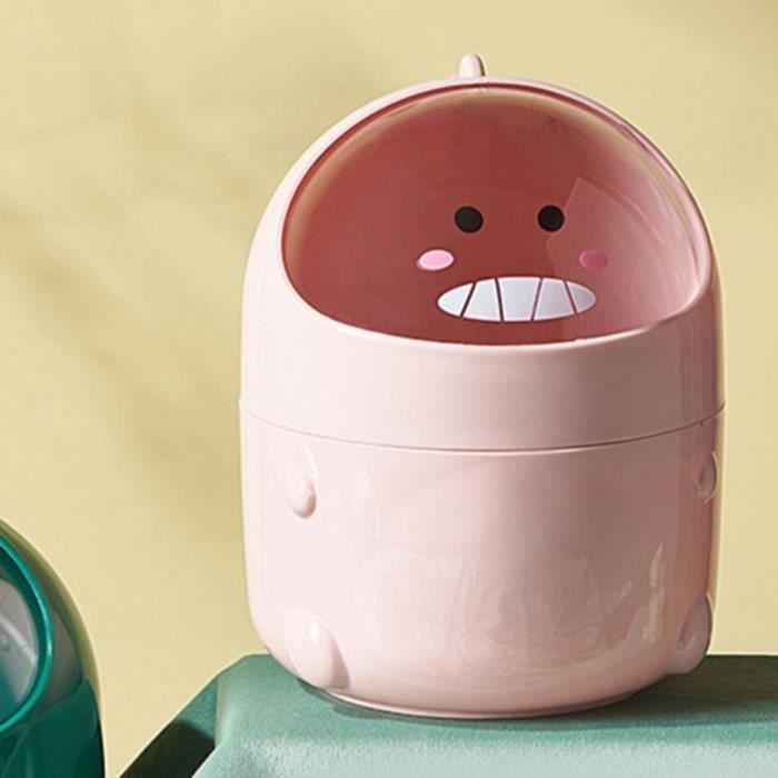 Petite Poubelle, Mignonne Ninja Poubelle De Bureau Avec Couvercle, Poubelle De Chambre À Coucher