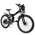 ANCHEER VTT 26" vélo électrique de montagne adulte homme 21 vitesses / 250W - Noir-1