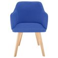 Chaise style scandinave Candy Tissu Bleu - MENZZO - Bureau - Avec accoudoirs - Intérieur-1