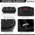 Plateforme vibrante oscillante plaque Vibration Plate 2 Traction Corde Audio Bluetooth télécommande 1-299 Niveaux Vitesse Noir-1