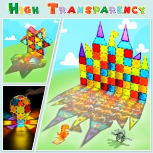 Desire Deluxe Jeux de Construction Magnétiques – 100 PCS Tuiles et Blocs Magnétiques Enfants, Jouet Éducatif STEM 3 Ans, Sets Créatifs pour Construire, Apprentissage Formes & Couleurs