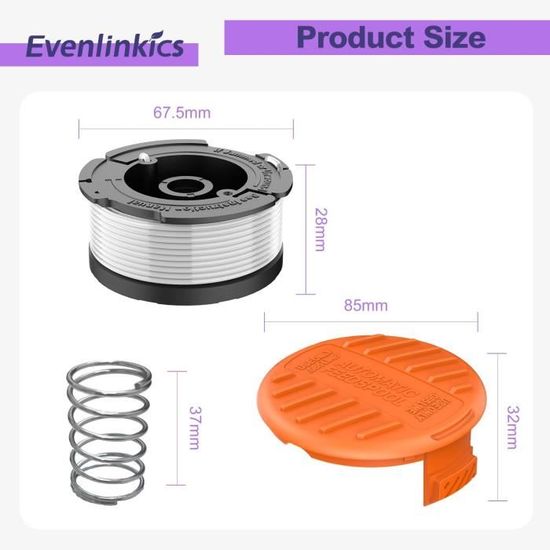 Bobina De Repuesto Para Black & Decker STC1820PC, ST5530 | Recambio Sistema Alimentación Automática | 2 Unidades