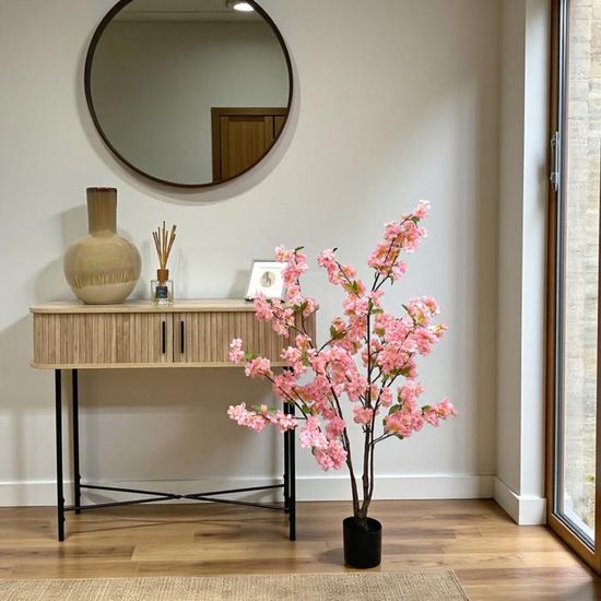 Branches Artificielles Cerisier 40 Pouces Pliable - Vigne Fleur Tronc Soie Mousse Pour Décoration Intérieur Extérieur