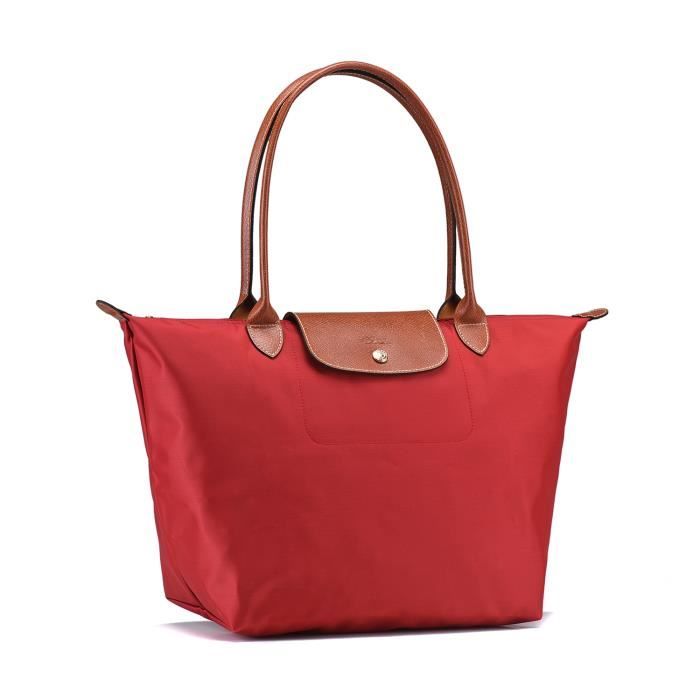 Longchamp Le Pliage Sac a Bandouliere de Pliage Femme Sac Shopping Grandes Orange Cdiscount Bagagerie Maroquinerie