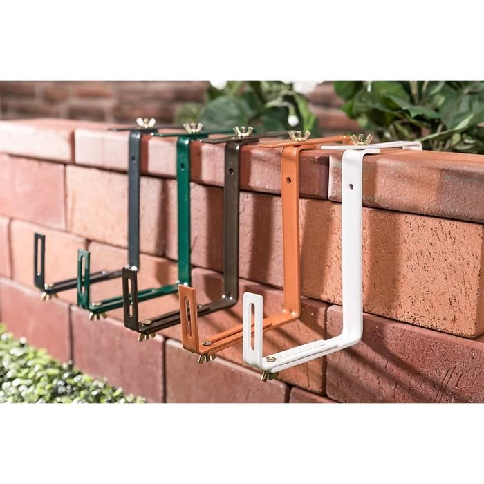 Support Jardinière Balcon Xclou Réglable Terre Cuite – Métal Robuste, Largeur Ajustable, Fixation Sans Perçage