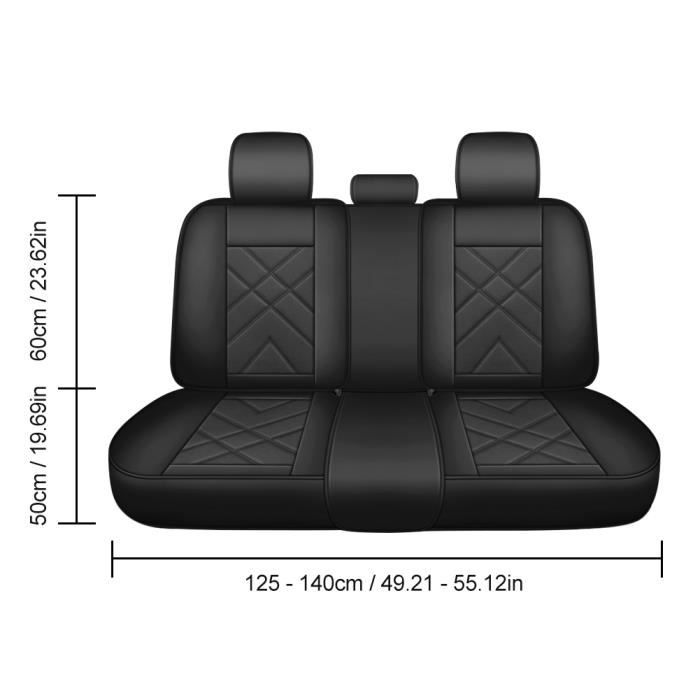 Housses Siège Arrière Voiture Motif Cerises - Polyester Élastique - Lot 2 Dossiers + 1 Banquette - Protection UV