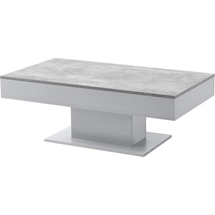 Table basse moderne avec LED Compartiment Rangement Rectangulaire Style Minimaliste Meuble de salon 100x50x35cm Noir brillant - Maison Table basse moderne avec LED Compartiment Rangement Rectangulaire Style Minimaliste Meuble de salon 100x50x35cm Noir brillant - Maison