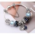 19CM Charms Bracelet à breloques en verre étoilé bleu bijoux Femme CZ Trèfle Charms Femme-2