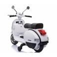 Vespa - Scooter électrique pour enfant - Blanc - 2 roues - 12V-2