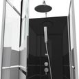 Cabine de douche avec verre sérigraphié - Gris - 80 x 80 x 235 cm-2