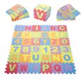Tapis de Jeu pour Bébé - B.LIVEM - Puzzle EVA alphabet et chiffres - Imperméable et Doux-2