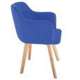 Chaise style scandinave Candy Tissu Bleu - MENZZO - Bureau - Avec accoudoirs - Intérieur-2