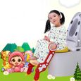 Chaise Échelle de toilette Enfant Bébé Pliable et Réglable avec Marches Step Toilettes Confortable Rouge-Jaune VINTEKY®-2