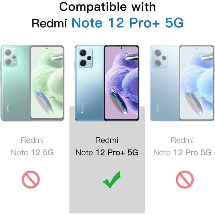 Verre Trempé pour Redmi Note 12 Pro+ 5G / Note 12 Pro 5G Installation  Facile Anti-rayure Pack de 2 - Cdiscount Téléphonie