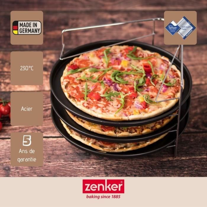 Zenker 6537 Plaque de cuisson extensible/ à four universelle, plaque à  pâtisserie, Téflon, Noir, 37 x 33 x 1,5 cm / 52 x 33 x 1,5 cm