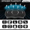 Plateforme vibrante oscillante plaque Vibration Plate 2 Traction Corde Audio Bluetooth télécommande 1-299 Niveaux Vitesse Noir-3