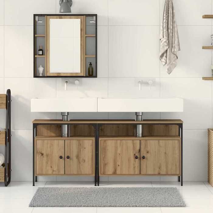 Meubles de salle de bain 3 pcs Marron 80 x 30 x 60 cm-Mothinessto2484