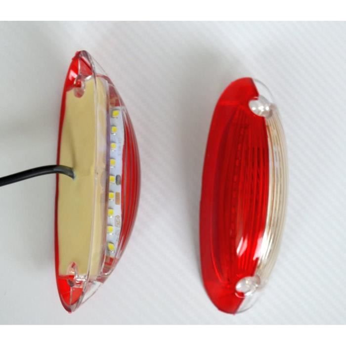 Lot De 20 Feux LED Latéraux Blancs 12V – Pour Camions Et Remorques, 9 SMD