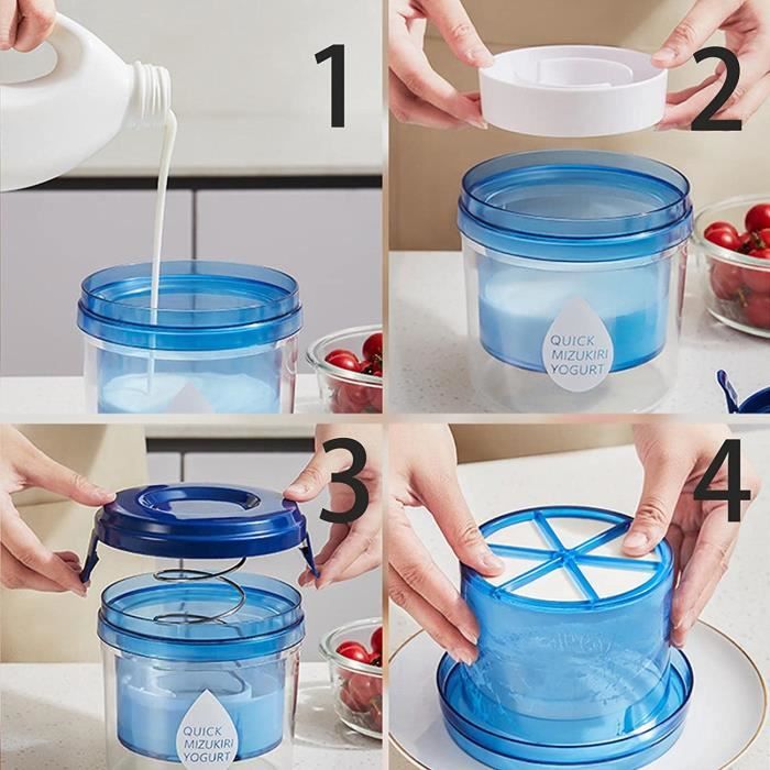 Filtre à Yaourt Réutilisable Avec Couvercle - Accessoire Cuisine Multifonction - Pour Maisons, Restaurants, Entreprises - Filtration Par Pression
