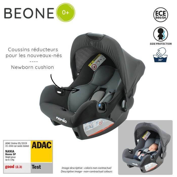 nania Siège Auto BEONE Universel Groupe 0+ (0-13kg) Dos à la Route