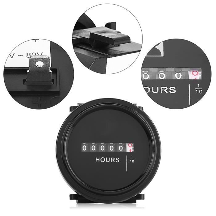 Compteur Horaire Mécanique RileyFine - Quartz, 0-99999.9H, DC8-80V/AC110-250V, Pour Moteurs Et Équipements