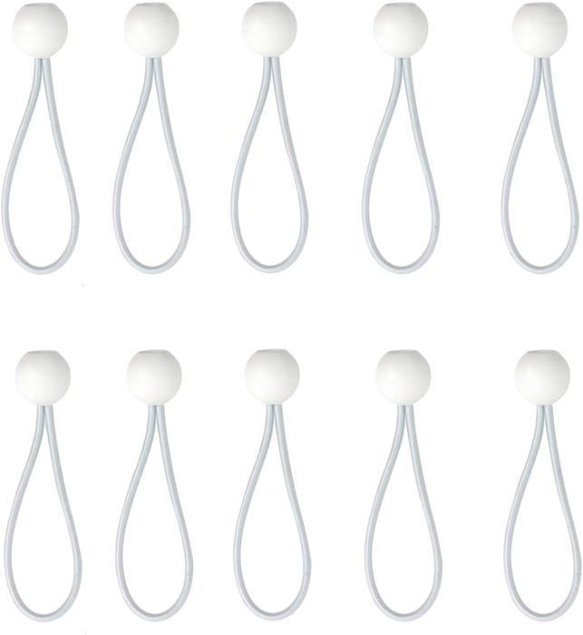 50 Pièces Tendeurs à Boule Élastiques 10cm - Sandows Pour Bâches, Tentes Et Camping