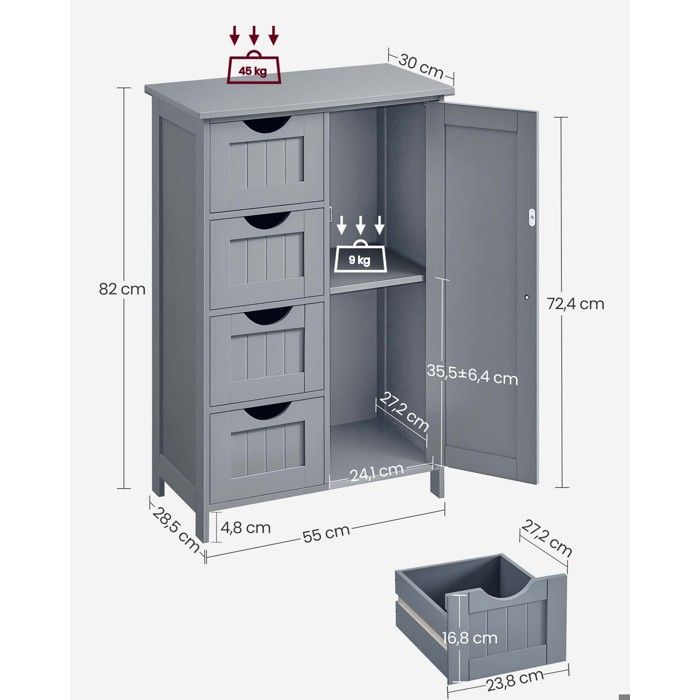 Evionlin Lot De 4 Poignées De Tiroir Demi-lune En Laiton Brossé Avec Vis Pour Placard De Cuisine, Chambre à Coucher, Porte De Meubles Gris Foncé 6,3 Cm
