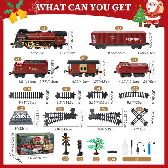 Train Jouet pour Enfants Train Électrique de Noël avec Fumée Lumières Train Jouet pour Enfants Train Électrique de Noël avec Fumée Lumières
