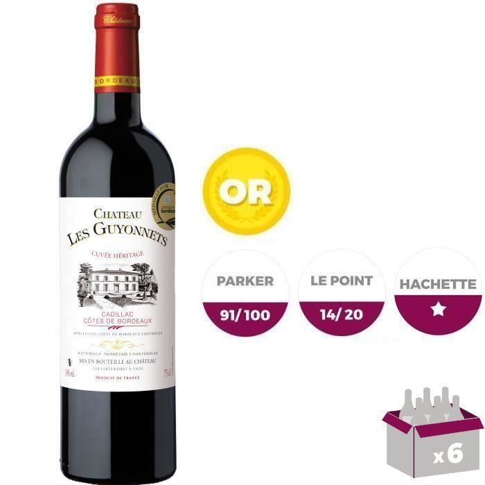 Château Les Guyonnets 2015 Cadillac Côtes de Bordeaux - Vin rouge de Bordeaux x6