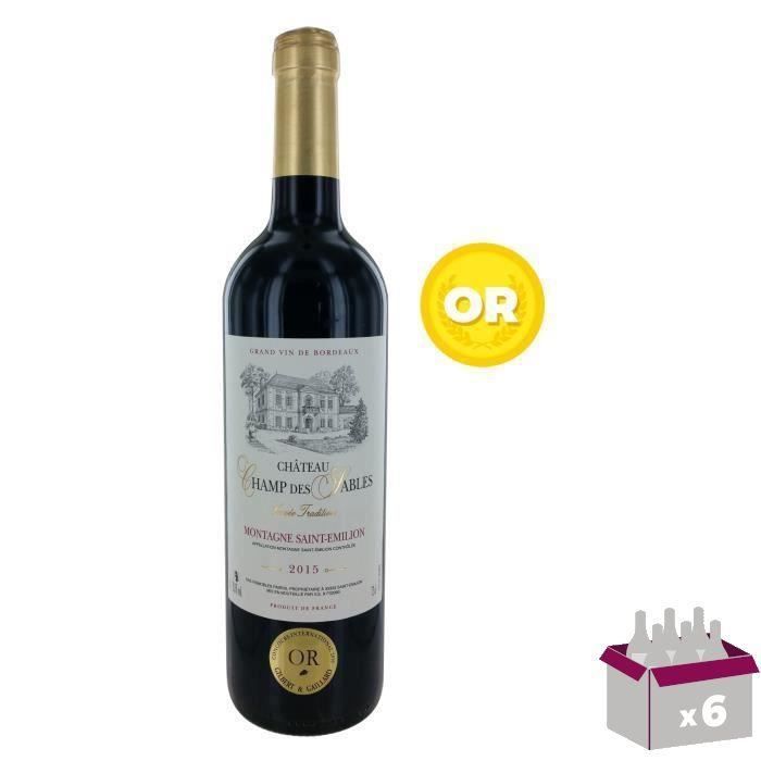Château Champ des Sables 2015 Montagne Saint Emilion - Vin Rouge x6