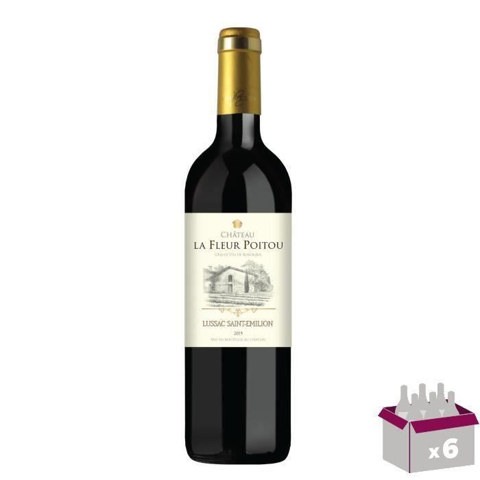Château La Fleur Poitou 2015 Lussac Saint-Emilion - Vin rouge de Bordeaux x6
