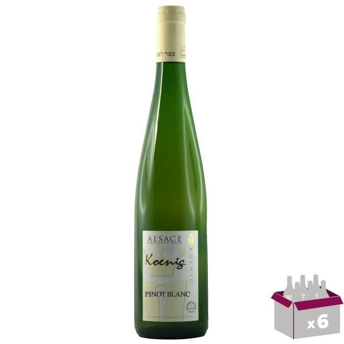 KOENIG Pinot Blanc Grand Vin d'Alsace Casher - Blanc - 75 cl x6