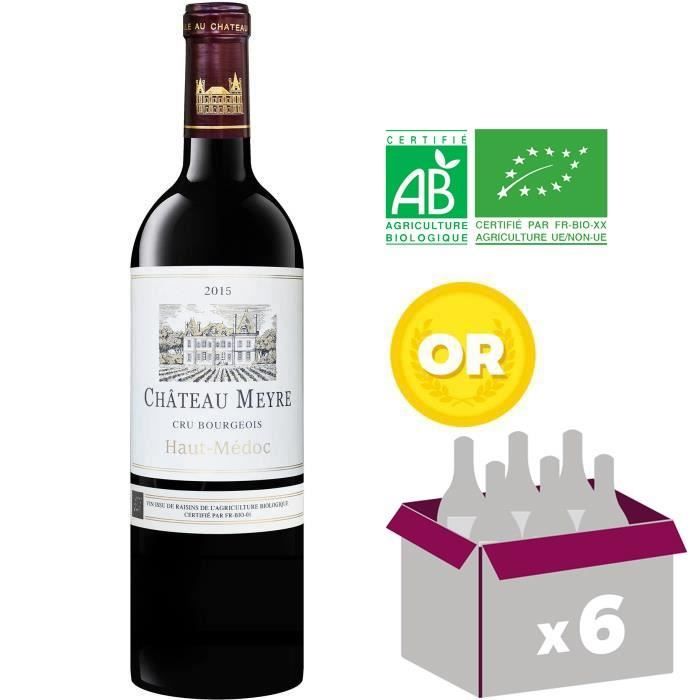 CHÂTEAU MEYRE 2015 Haut Médoc Cru Bourgeois Vin Rouge - BIO - 75 cl x6 - Médialle d'Or Lyon 2017