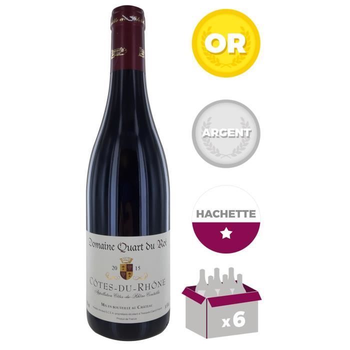 Domaine Quart du Roy 2015 Côtes du Rhône - Vin rouge du Rhône