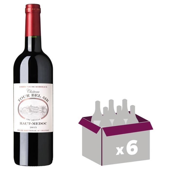 Château Tour Bel Air Cru Artisan Haut Médoc Vin de Bordeaux 2015 - Vin rouge - 75cl x6