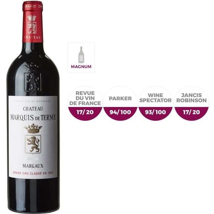 MAGNUM Château Marquis de Terme 2015 Margaux - Vin Rouge - 1,5 L