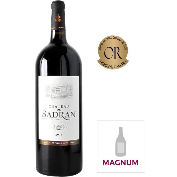 Magnum Château de Sadran 2015 Cadillac Côtes de Bordeaux - Vin rouge de Bordeaux