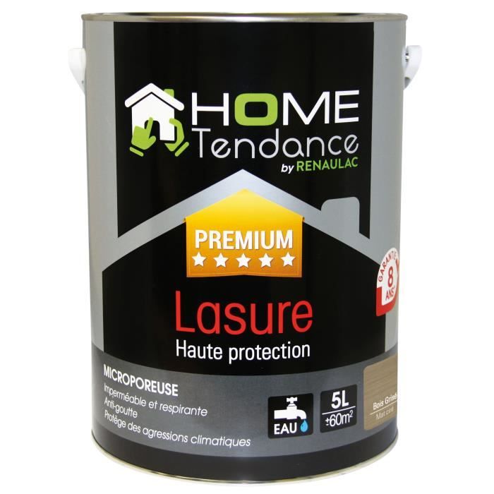 Lasure Haute Protection 5 L Bois Grise Mat Home Tendance By Renaulac Achat Vente Peinture Vernis Lasure 5 L Bois Grise Mat Cdiscount